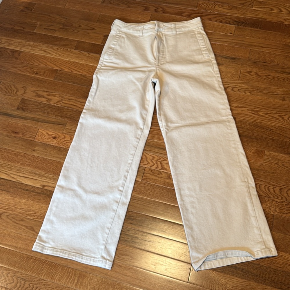 J. Crew Cream Flare Wide Leg Jeans